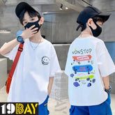 Lustrous Chic Elegant White Oversized Tees for Kids